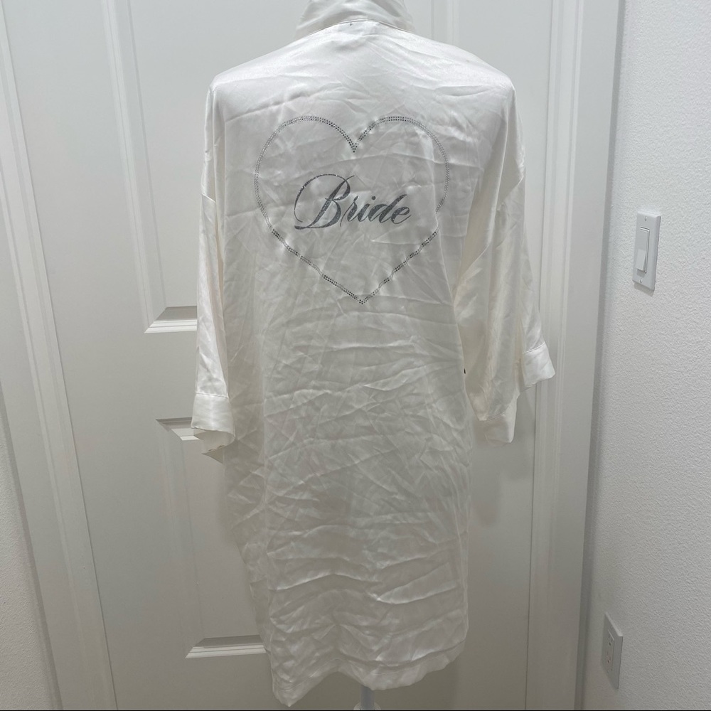"I Do" by Victoria's Secret white Bride robe with rhinestones. One Size